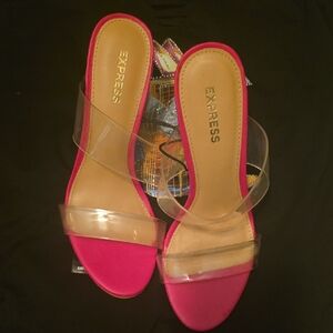 Express Fuchsia Heeled Sandals